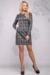 Жіноча сукня у клітинку з костюмної тканини напівприталена Seventeen L Сірий (2000000107363) - изображение 3