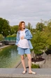 Льняные шорты для беременных Cancun L/XL Lullababe светлый деним - изображение 3