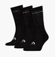 Носки HEAD Elements All Sports Crew Black (3 пары) 701229008-001 35-38 - изображение 1