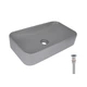 Раковина накладная Qtap Tern 610x350x135 мм, Stone grey, прямоугольная, с донным клапаном QTTER188SG49789 - изображение 1