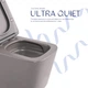 Унітаз підвісний Qtap Tern Ultra Quiet 520×345×325 мм, Stone grey, з сидінням Slim Duroplast / Soft-close / Quick Release QTTER26SG49000 - зображення 5