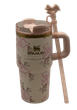 Термос термочашка Stanley Quencher H2.0 Tumbler з нержавіючої сталі 0,59 л LoveShackFancy Floral Ribbon Pink KT6007864 - зображення 5