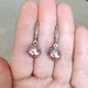 Сережки Hand Made черненные с оригинальным глянцевым розово-бежевым жемчугом Сваровски - изображение 2