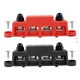 Розподільний блок Bus Bar 300A 12-48V DC — 4 шпильки M10, комплект 2 шт. (червоний + чорний) - зображення 4