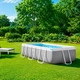 Каркасный бассейн прямоугольной формы Intex 26788 Prism Frame Pool 400x200x100 см, 6836 л, с фильтром и насосом сборный бассейн для дома, дачи и отдыха - изображение 4
