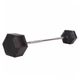 Штанга фиксированная прямая обрезиненная FDSO Rubber Hexagon Barbell TA-6230 45 кг Черный (58508088) - изображение 1