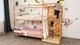 Двухъярусная кровать Монтессори "Джунгли" со столиком от Busy Wood 200х90 см Натуральное дерево+Белый - изображение 4