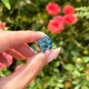 Срібні сережки Pandora Пандора Блакитні хупи 293851C01 - изображение 4