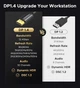 Кабель Warrky USB C to DisplayPort 1.4, 8K@60Hz 4K@240Hz 2K@360Hz, 2м, black - изображение 4