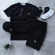 Костюм Stone Island футболка шорти кепка чорні 2 пари носків чорний XxxL - зображення 1