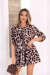 Женский костюм легкий бежево-коричневый L-XL с1050.382 - изображение 4
