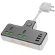 Мережевий подовжувач Hoco AC11A Voyage 2-Position Expansion Socket (1C3A) (8.5 cm) Black - зображення 2