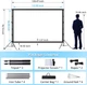 Проекційний екран Towallmark 120" 16:9 з підставкою, портативний 4K HD екран для проектора з сумкою - зображення 2
