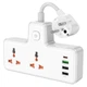 Мережевий подовжувач Hoco AC12A Reise 2-Position Expansion Socket (PD30W/1C3A) White - зображення 1