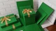 Большая подарочная раскладная коробка сюрприз 25x25х25см Party Box, Пивной бокс для напитков и закусок зеленая - изображение 4