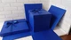 Большая подарочная раскладная коробка сюрприз 25x25х25см Party Box, Пивной бокс для напитков и закусок синяя - изображение 2