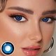 Синие линзы с ободком ELITE Lens "Блу Неон" 2 шт. - изображение 4