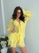 Жіночий літній костюм з воланами (блуза+шорти) Uaclothes 42 Жовтий (like38129-185611349) - изображение 2