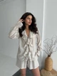 Жіночий літній костюм з воланами (блуза+шорти) Uaclothes 46 Бежевий (like38115-185471350) - изображение 5