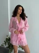 Жіночий літній костюм з воланами (блуза+шорти) Uaclothes 46 Рожевий (like38131-185631350) - изображение 2