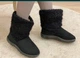 Жіночі нубукові уги на хутрі Allshoes 37 чорні - изображение 2