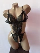 Прозоре мереживне боді з пікантними вирізами Sexy S чорний (8-97) - зображення 3