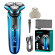 Электробритва аккумуляторная V-313 BLUE, роторная, влагозащита - изображение 1