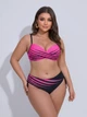Женский купальник Sisianna 3903-3 черный-малиновый 4XL - изображение 6