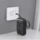 Повербанк (Power Bank) Brevia ePower 10000 mAh PD 20W CompactMini LCD чорний + кабель (45420CMB) - зображення 5