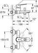 Смеситель для ванны Grohe BauLoop 23603000 с душевым гарнитуром QuickFix Vitalio Start 110 26951001 (2360326951) - изображение 6