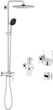 Душевая система Grohe Quickfix Vitalio Comfort 250 26985001 с набором аксессуаров для ванной комнаты Start Cube BF40961SC (2698540961BF) - изображение 1