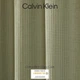 Calvin Klein шторка однотонная вафельная для ванной для душа (занавеска на крючках) с отверстиями для крючков – зеленая - изображение 2