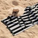 DKNY набір (4 шт.) рушників для пляжу з вишивкою логотипу з натуральної 100% бавовни, ультрам'які та швидковисихаючі, 90*170 см – чорний, білий - зображення 2