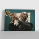 Інтер'єрна картина Луї Армстронг з трубою, Louis Armstrong, jazz, джаз, постер музиканта, 60×85 см (id1737) - зображення 1