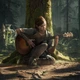 Інтер'єрна картина Останні з нас 2, Еллі грає на гітарі, Last Of Us 2, декор кімнати геймера, 28×42 см (id4226) - зображення 5
