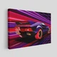 Інтер'єрна картина Ретровейв авто, retrowave, synthwave, поп-арт, кіберпанк, інтер'єрний плакат, 37×60 см (id1368) - зображення 2