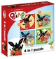 Puzzle Bambolino Toys Bing — 4 w 1 35 elementów (12004332) (4005555043324) - obraz 1
