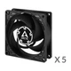 Вентилятор Arctic P8 PWM PST Black - 5 Pack (ACFAN00154A) - изображение 5