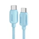 Кабель Essager Breeze USB Type-C - USB Type-C (M/M), 100W, 1 м Blue (EXCTT1-WL03-P) - изображение 1