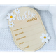 Дерев'яна метрика для новонародженого Hello world білі ромашки 12*16см - изображение 2