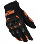 Мото перчатки KTM с пальцами текстильные дышащие с костяшкой полный палец для эндуро, питбайка, мотокросса Черно-оранжевый XL - изображение 11
