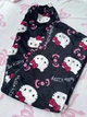 Штани піжамні плюшеві Hello Kitty чорного кольору, теплі домашні штани Хеллоу Кітті L - зображення 3