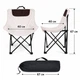 Раскладное туристическое кресло Folding Camping 40 х 40 х 67 см (214 C) Айвори - изображение 2