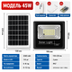 Сонячний LED-прожектор 45W з пультом та панеллю мм IP67 для вулиці, двору, фасаду, гаража та тераси - зображення 2