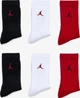 Шкарпетки Nike U J ED CUSH PLY CREW 6PR - 144 чорний, білий, червоний Універсальні 46-50 - зображення 3
