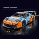 Машинка конструктор на пульті керування+підсвітка Porsche 911 блакитний+помаранчевий, масштаб 1:14 - изображение 3