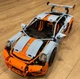 Машинка конструктор на пульті керування+підсвітка Porsche 911 блакитний+помаранчевий, масштаб 1:14 - изображение 4