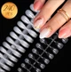 Гелевые типсы для наращивания Миндаль S 240 шт прозрачные (1010) - изображение 3