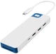 Hub USB Hyper HyperDrive Flex 8 Port USB-C Hub White/Blue (HD4102BUGL) - obraz 1