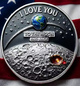 Сувенірна пам'ятна монета Кохання. I Love You. На Місяць та назад. Artemis II - 2026. To The Moon and back - изображение 1
